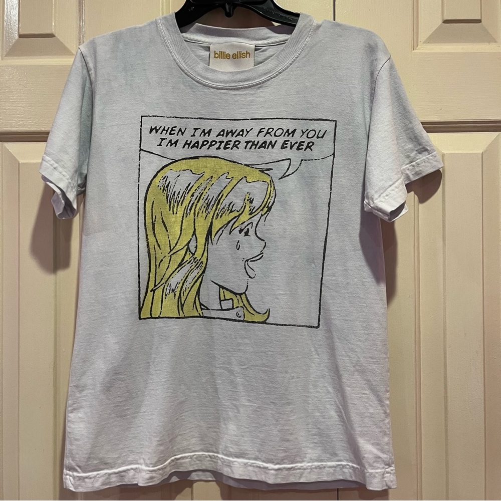 Billie Eilish When I’m Away From You I’m Happier Than Ever 2021 T-shirt Size S